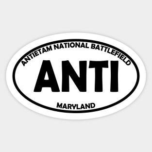 Antietam National Battlefield oval Sticker